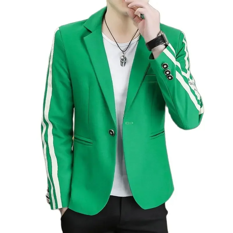 

2023 Spring and Autumn Men's Suit Jacket Single Breasted Long Sleeve Jacket Business Casual Professional Suit Banquet Suit Dress