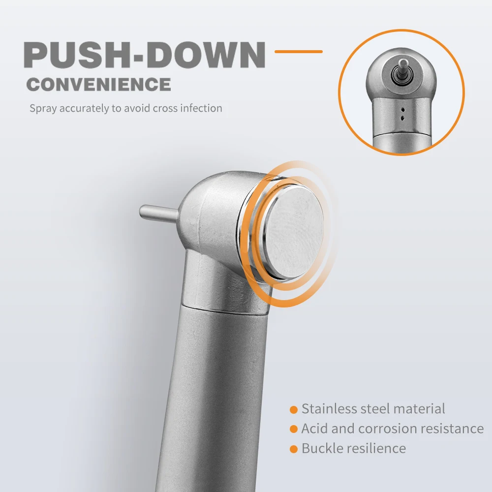 قبضة الأسنان عالية السرعة رذاذ الماء طب الأسنان دفع زر الهواء Tubrine معدات طبيب الأسنان 2 حفرة 4 حفرة محامل السيراميك #3