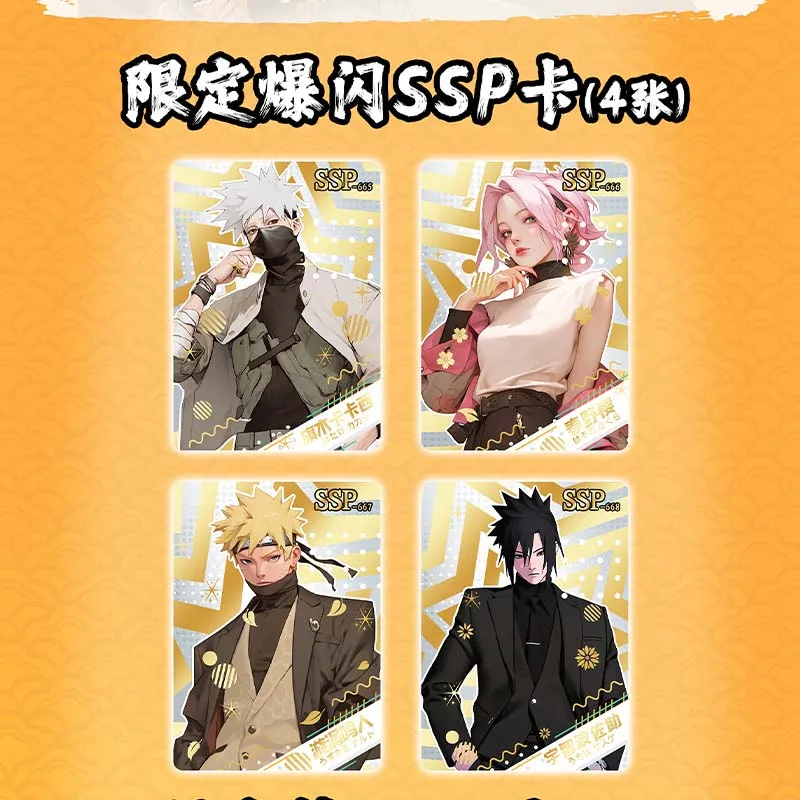 New Original Naruto Cards Uzumaki Sasuke Ninja Game Collection Rare Cards Box Flash Cards Toys For Children Christmas Gift