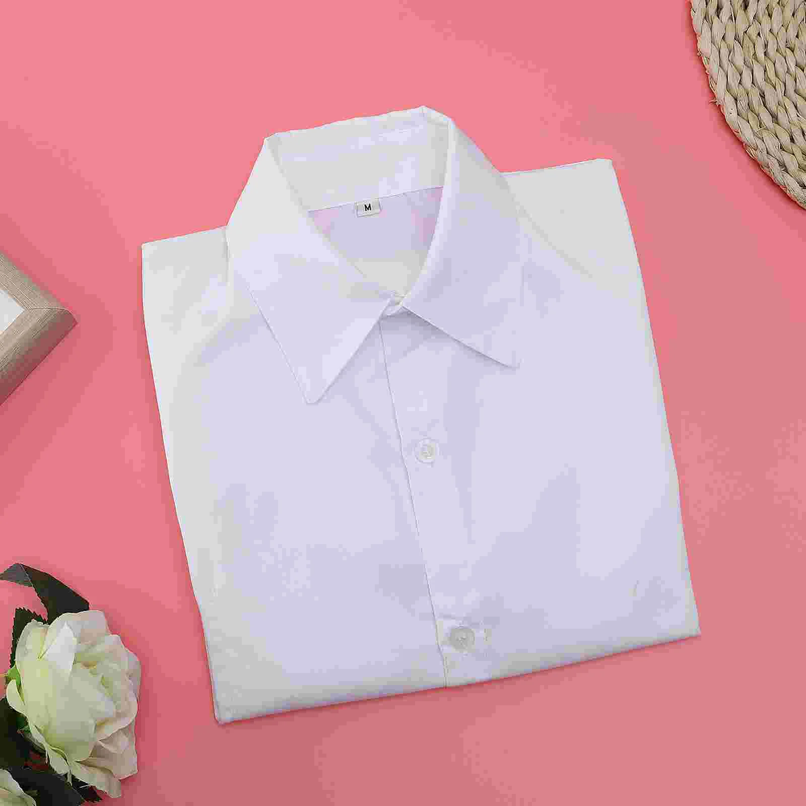 Camisa de manga curta estilo japonês para meninas, uniforme escolar, branco, verão e outono