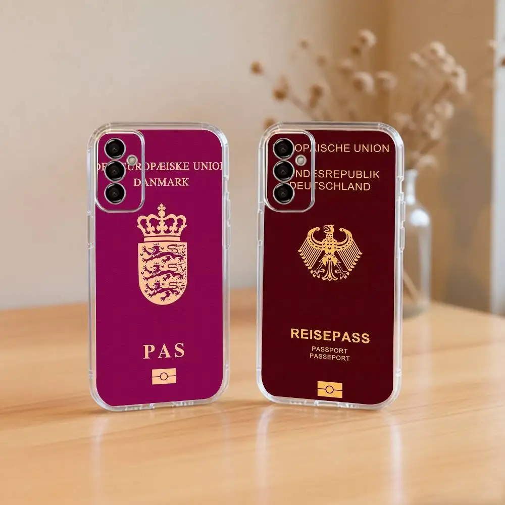 

Passports of many countries Phone Case For SamsungA10,12,20,21S,30,31,40,50,51,52,70,71 Transparent Cover