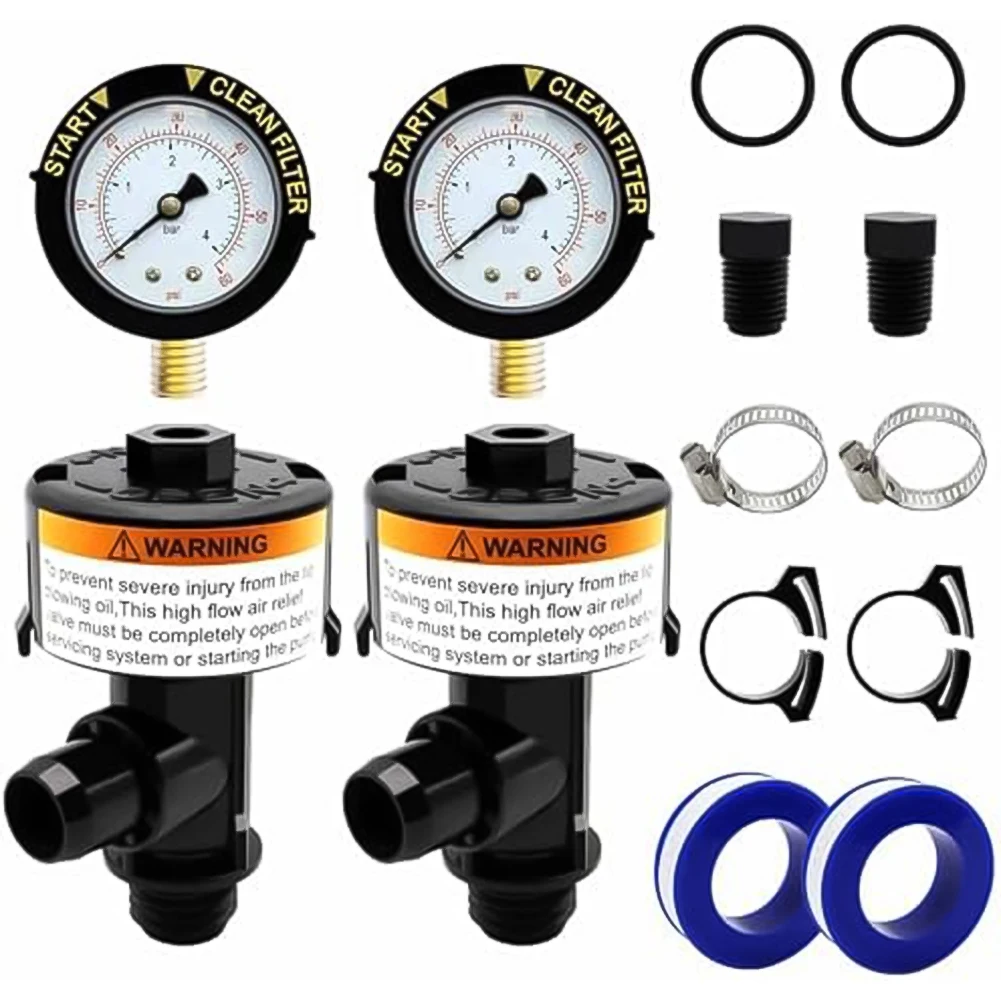 

With Gauge Air Relief Valve Sturdy Construction Accurate Gauge Compatible Models High Flow Long Lasting Brand New