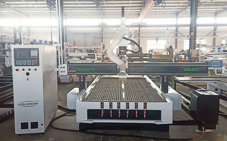 Changer Auto Tool Atc 1325 Cnc Router 4 Axis 3D Máquina de escultura em madeira com rotativo