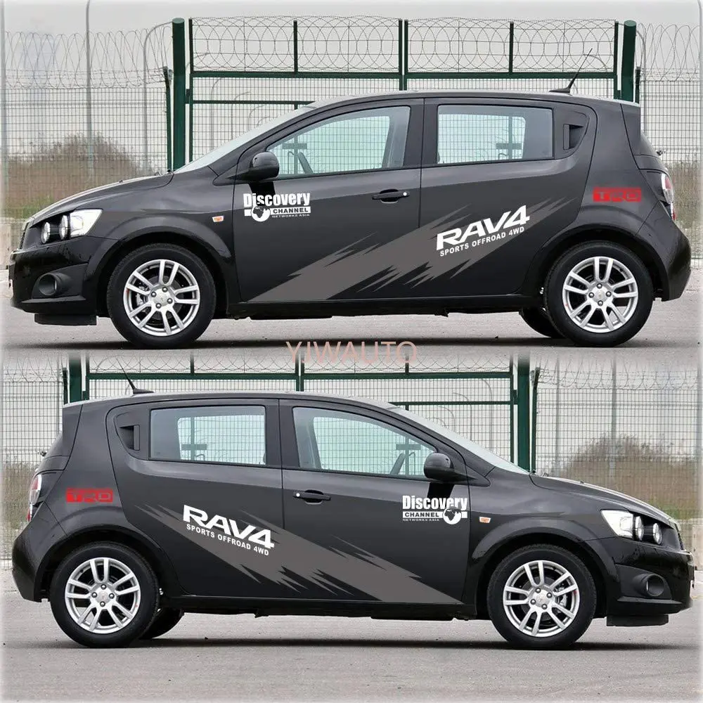 

Наклейки для кузова автомобиля Toyota RAV4, спортивные персонализированные модифицированные наклейки для стайлинга SUV, Стильные наклейки для кузова автомобиля, аксессуары для тюнинга