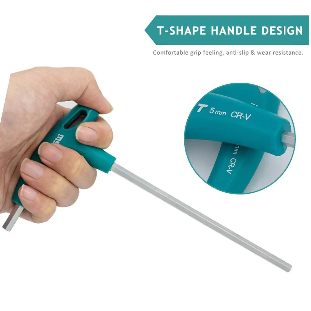 Imagem -02 - T-handle Hex Allen Chave Parafusos Chave de Fenda Driver Tool Hex Wrench mm 2.5 mm mm mm mm mm mm 10 mm T-handle Chaves Spanner