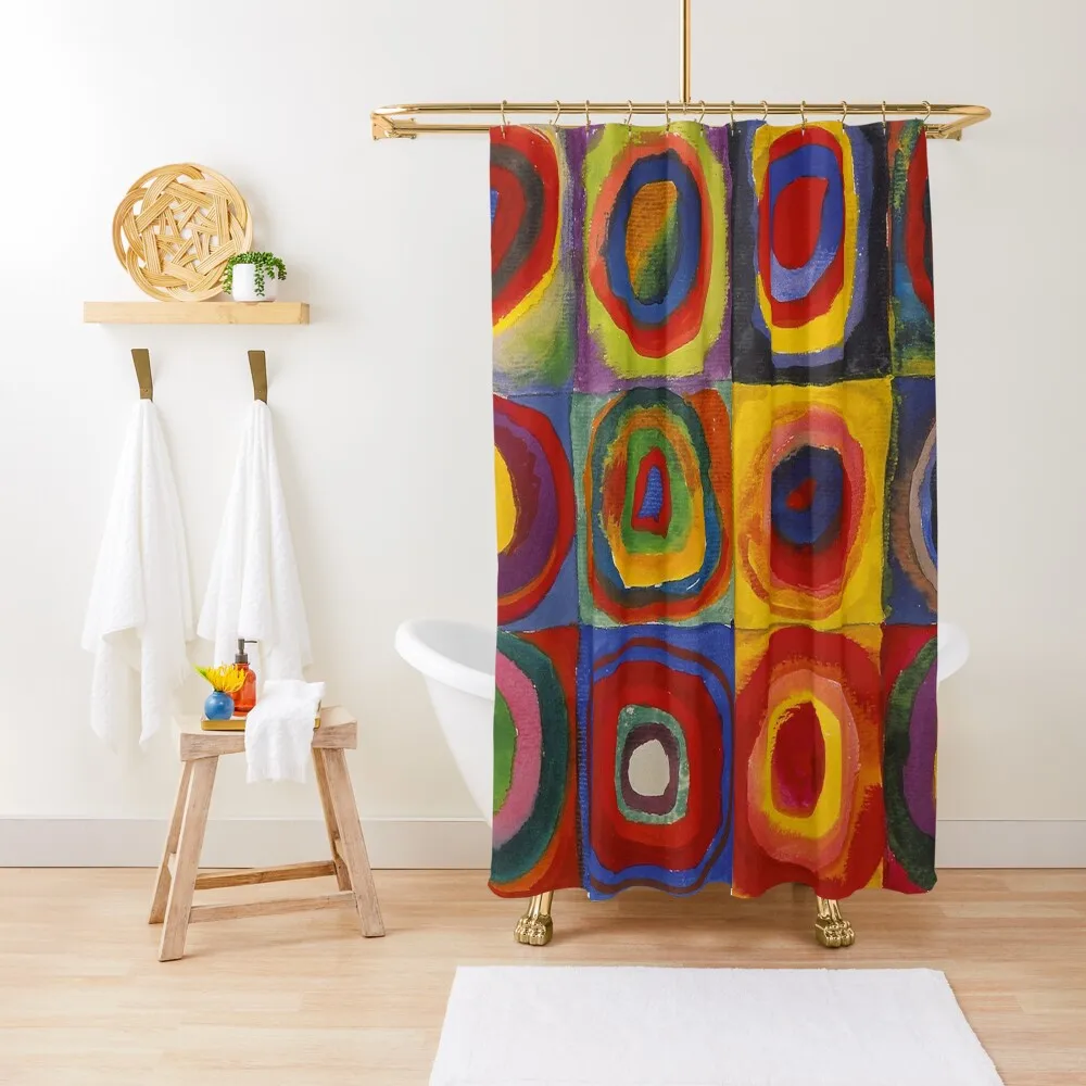 

squares with concentric circles Shower Curtain For Bathroom Shower Set Curtain