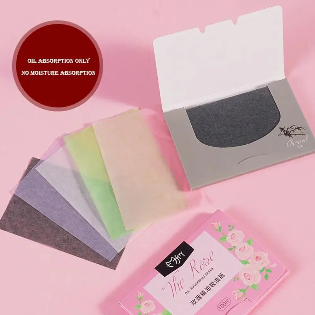 100pcs Oil Control Blotting Absorbent Paper Face Oil Absorbing Sheets Paper Cleaner Matting Face Wipes Beauty Makeup Tools