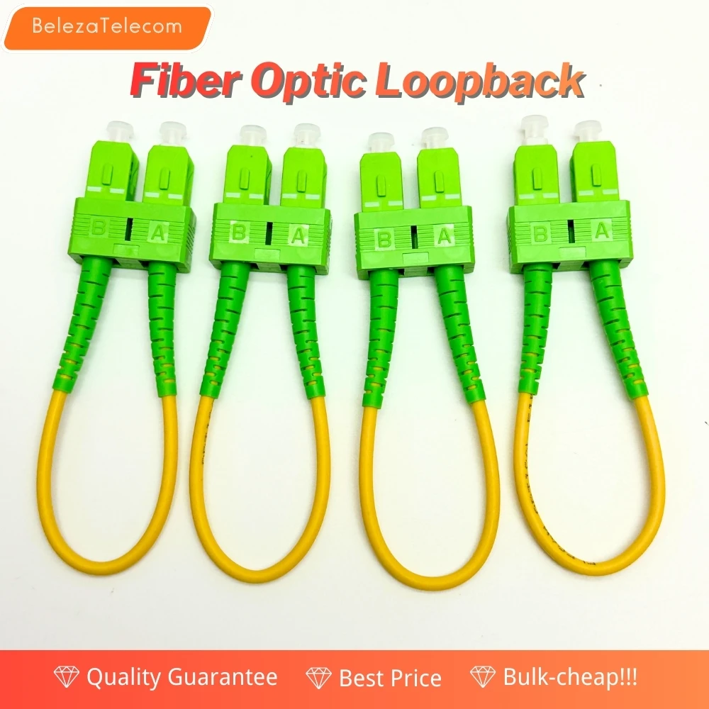 Fiber Optic Loopback Loop Back Patch Cord SC/APC SM Goodftth 4Pcs/Lot