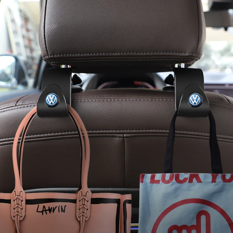Ganchos portátiles para respaldo de asiento de coche, accesorios de almacenamiento para VW GTI Polo Golf Passat Tiguan Arteon Touareg Taigo Caddy