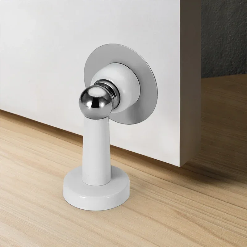 Stainless Steel Magnetic Doorstop Non-Punch Wind-Proof Door Stopper Wall Mounted Floor Mounted Door Holder Door Hardware