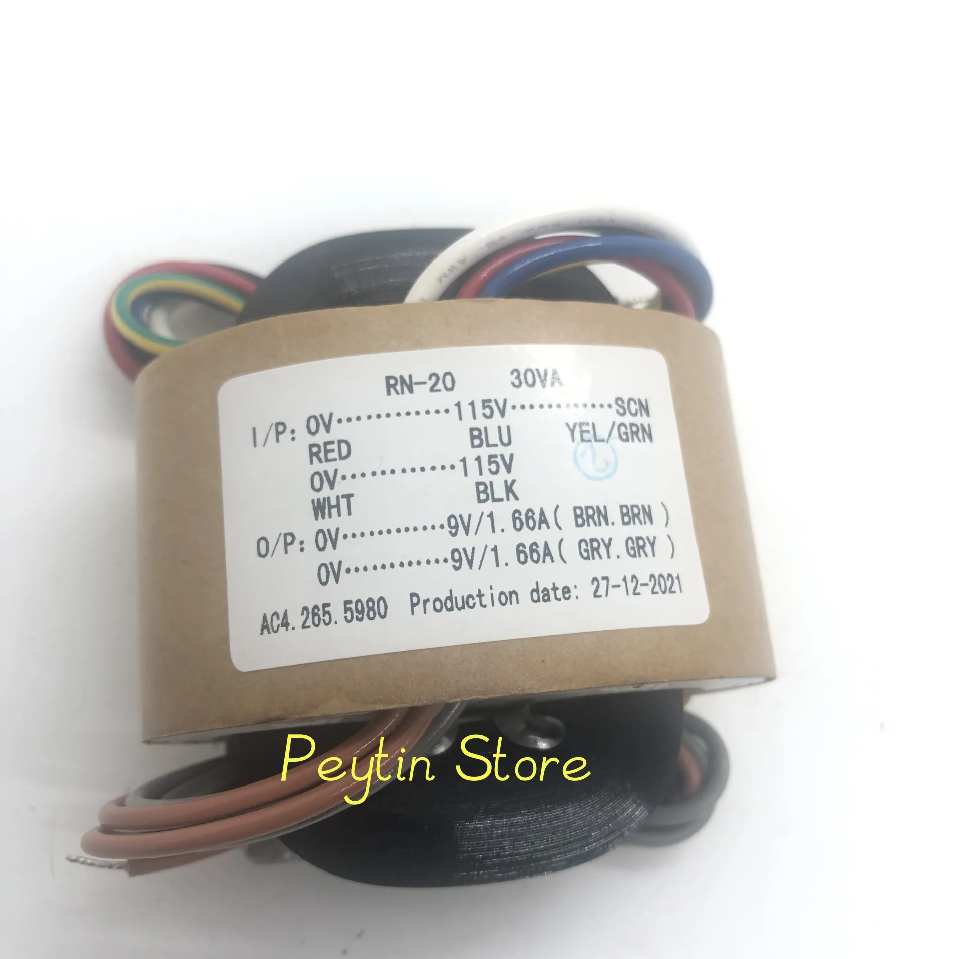 1Pc 30W 30VA R-type Primary Input 0-115-230V-SCN or 220V-SCN Secondary Output 9V 12V 15V 18V 24V R-core Transformer Audiophile