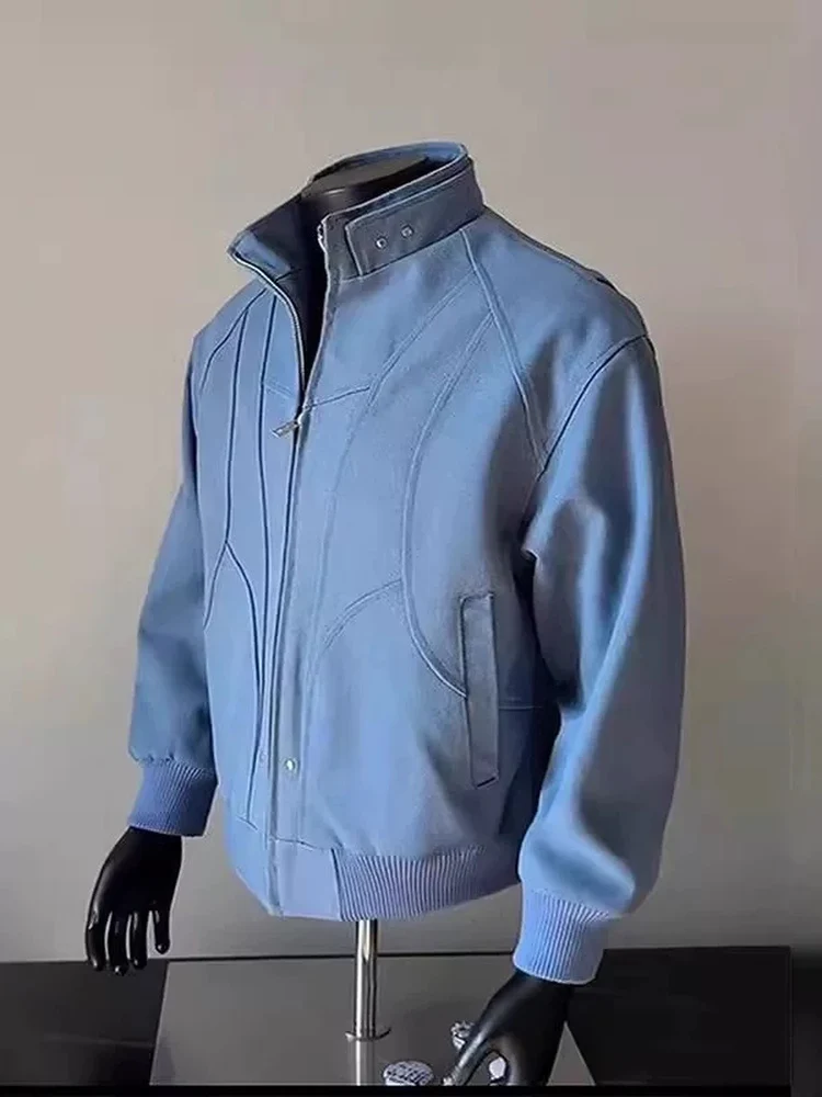 American Style Deconstructed Short Jacket Men's Spring Autumn Vintage Harland Heavy Design Sense Outerwear Slim Fit Youth Trend