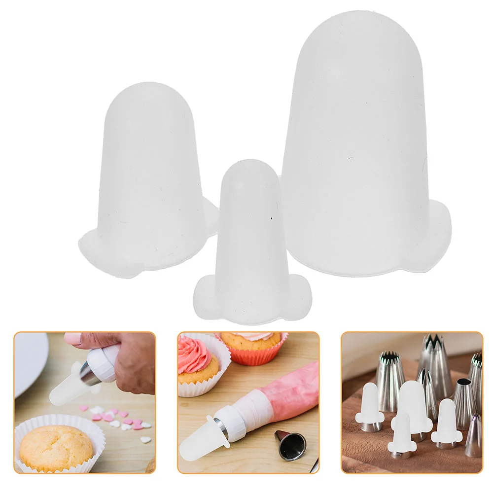 6 Pcs Protective Cap for Piping Tips Cake Pipping Sleeves Covers Nozzle Anti-wear Silicone Frosting Decoration