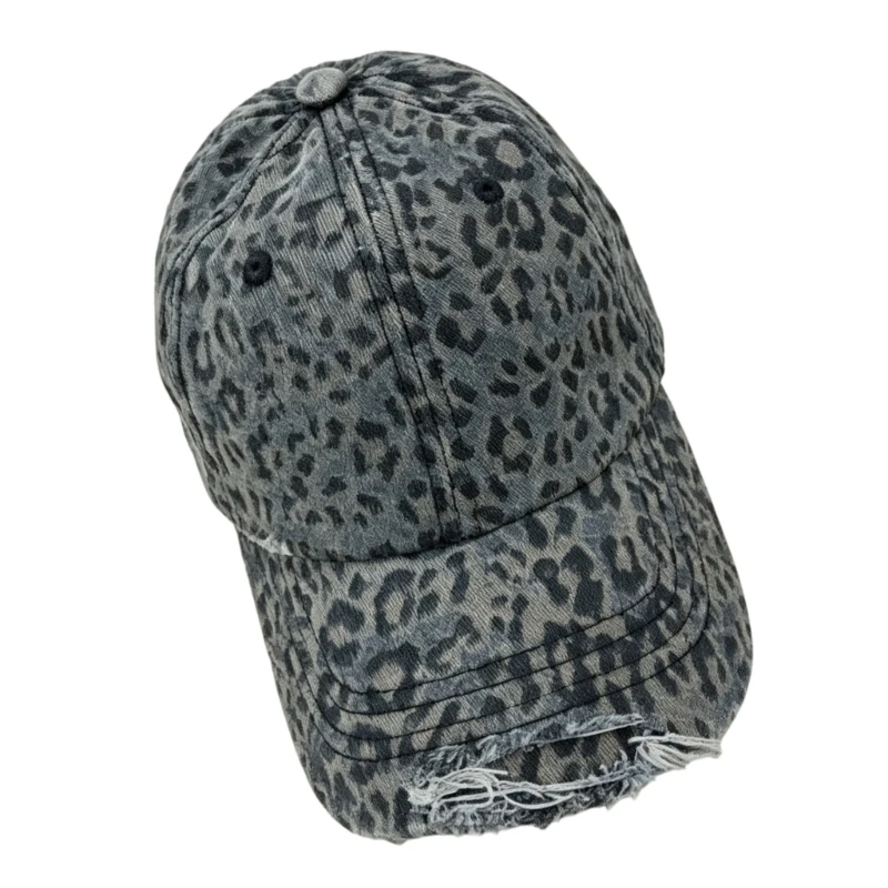 E56A Trendy Animal Print Baseball Cap Soft Cotton Lightweight Hat For Outdoor Sports