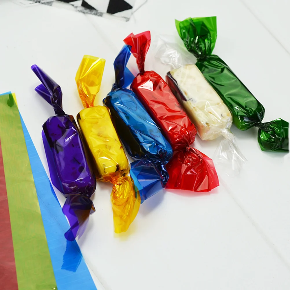 Transparent Sugar Paper Handmade Multicolor Wrapping Diy Nougat Baking Candy Cellophane Wraps Paper Cello Sheets A30