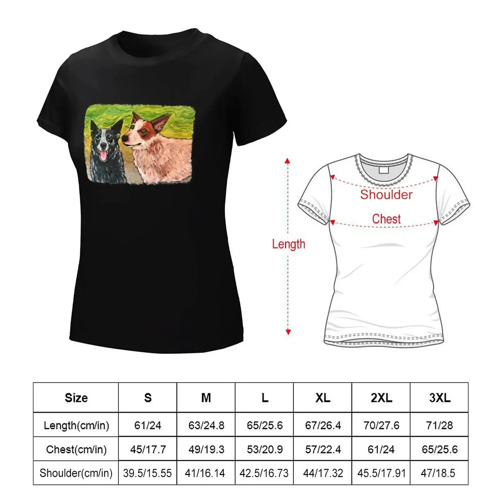 One Heeler, Two Heeler, Red Heeler, Blue Heeler T-shirt Blouse t shirts for Women loose fit