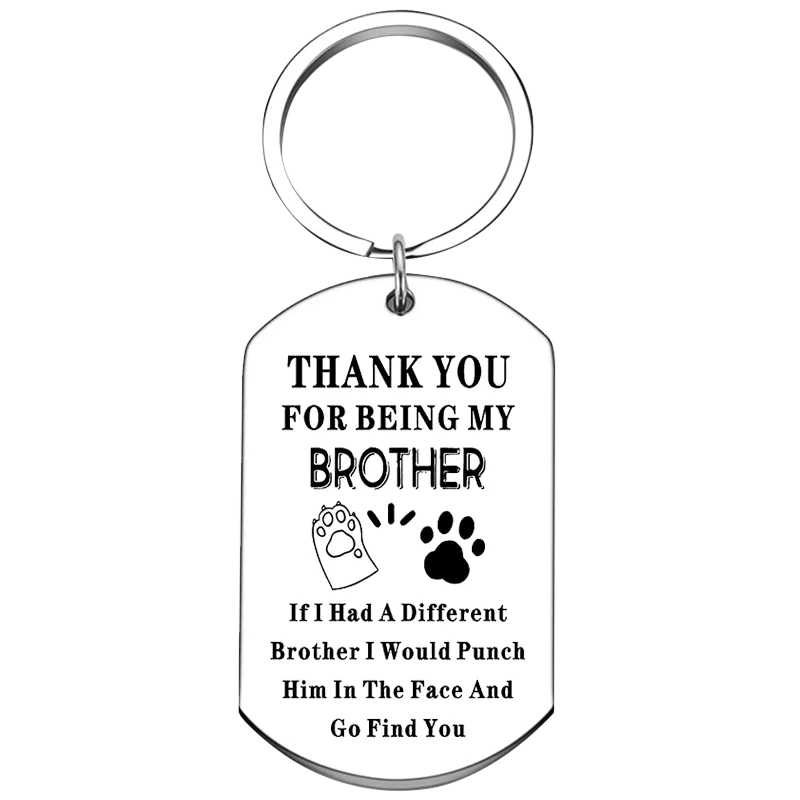 Cute Big Little Brother Gifts Keychain Brother Birthday Key Chain Pendant Jewelry