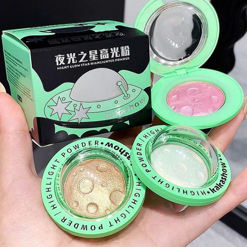 Planet Highlighter Powder Face Contour Brighten Nightlight Star Polarization Shimmer Fine Potato Mash Body Illuminator Makeup