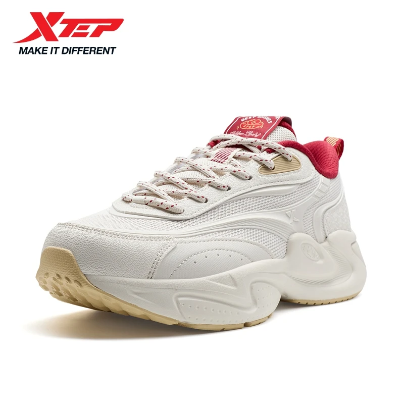 

Xtep Shoes For Men Outdoor Shoes Rebound Soft Non-Slip Casual Shoes Chic Vintage Low Top Lace Up Street Sneakers 874119320005