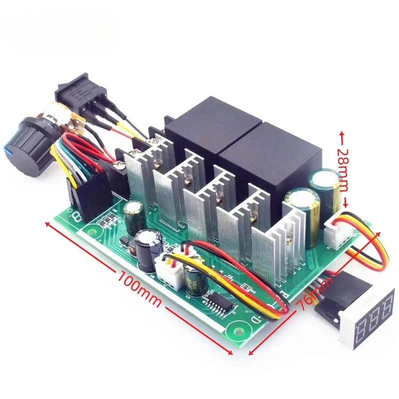 PWM speed controller  DC motor Digital display 0~100% adjustable drive module Input MAX40A 12V 24V