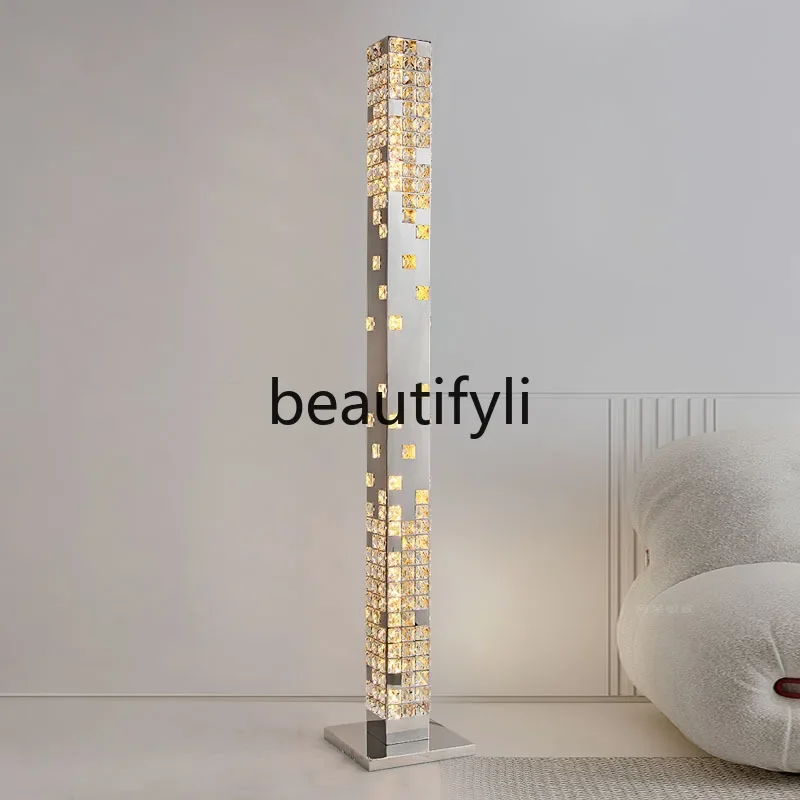 

Original Designer Sales Office Crystal Stainless Steel Luxury Floor Lamp Living Room Dining Room