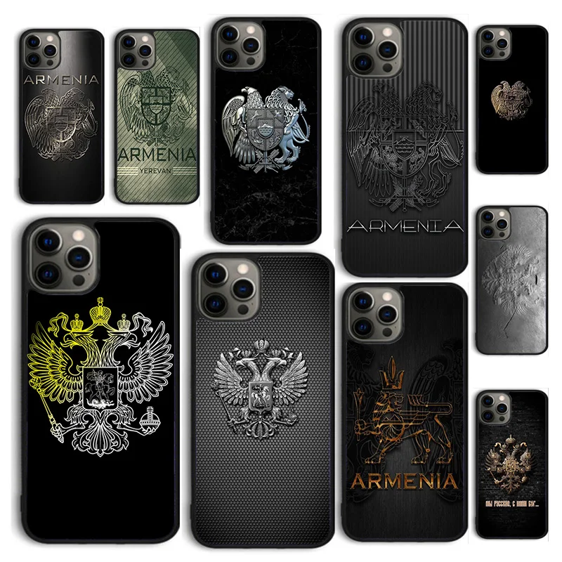 Autumu Armenia russia Flag coat of arms Phone Case Cover for iPhone 16 15 12 mini 11 13 14 Pro Max SE2020 Apple 6 7 8 Plus