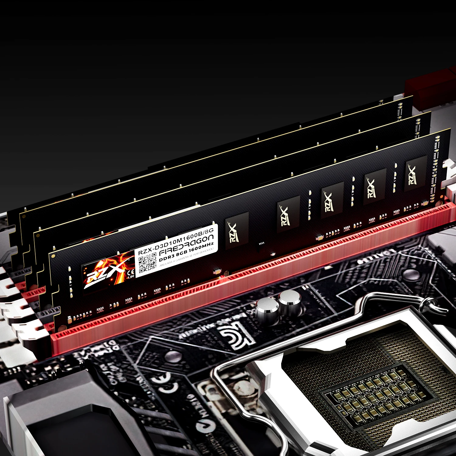 RZX DDR3 Memoria 8GB 4GB 1.5V 240pin 1600MHz PC3 Udimm DIMM