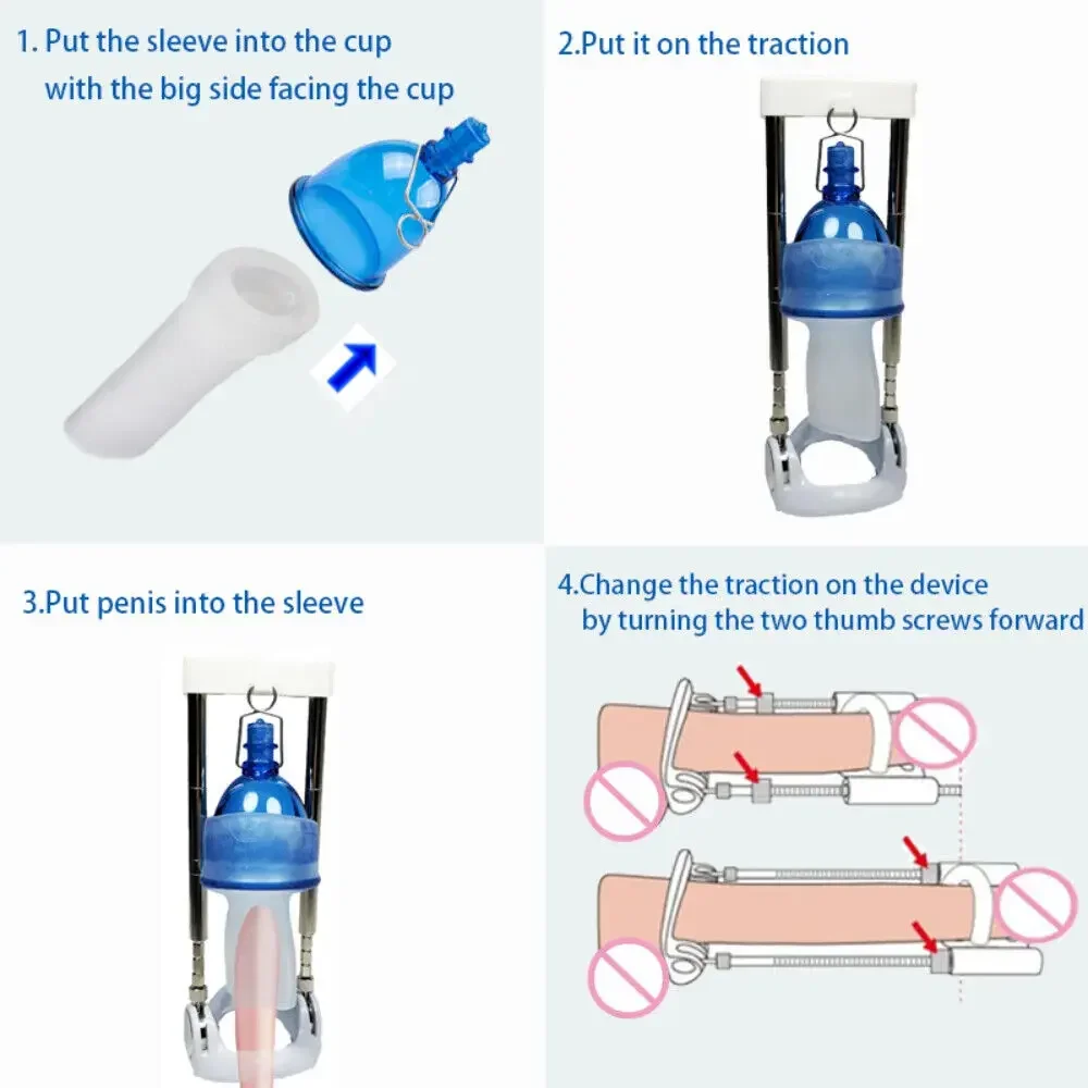 Penis Extender Accessories Enlarger System Various Sizes Sex Toy Penile Master Pump Sleeve Belt For Men Stretcher Enhancement