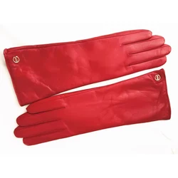 Damen handschuhe Herbst Winter Mittellanger Stil 30cm Echt leder handschuhe Wolle gestrickt gefütterte Schaffell handschuhe weiblich el057