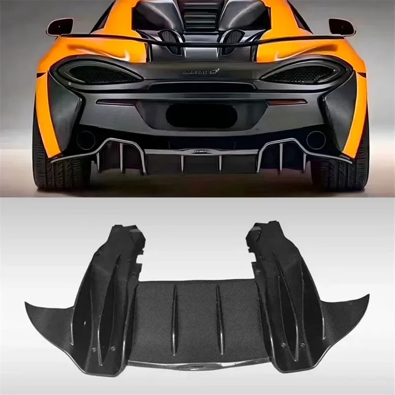 

For McLaren 540C 570S Real Dry Carbon Fiber Car Rear Bumper Lip Diffuser Splitters Spoiler Back Car Accessories Body Kit