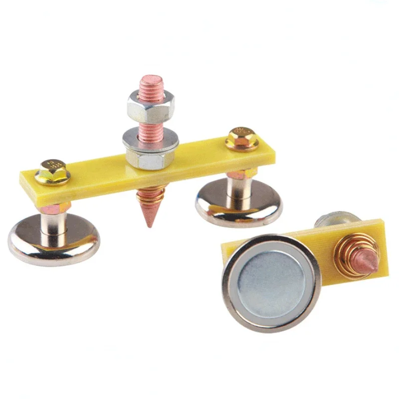 

1pcs Welding Magnet Head Magnetic Welding Ground Clamp Holder Fixture Strong Welder Sheet Metal Repair Machine Ground Wire Clamp