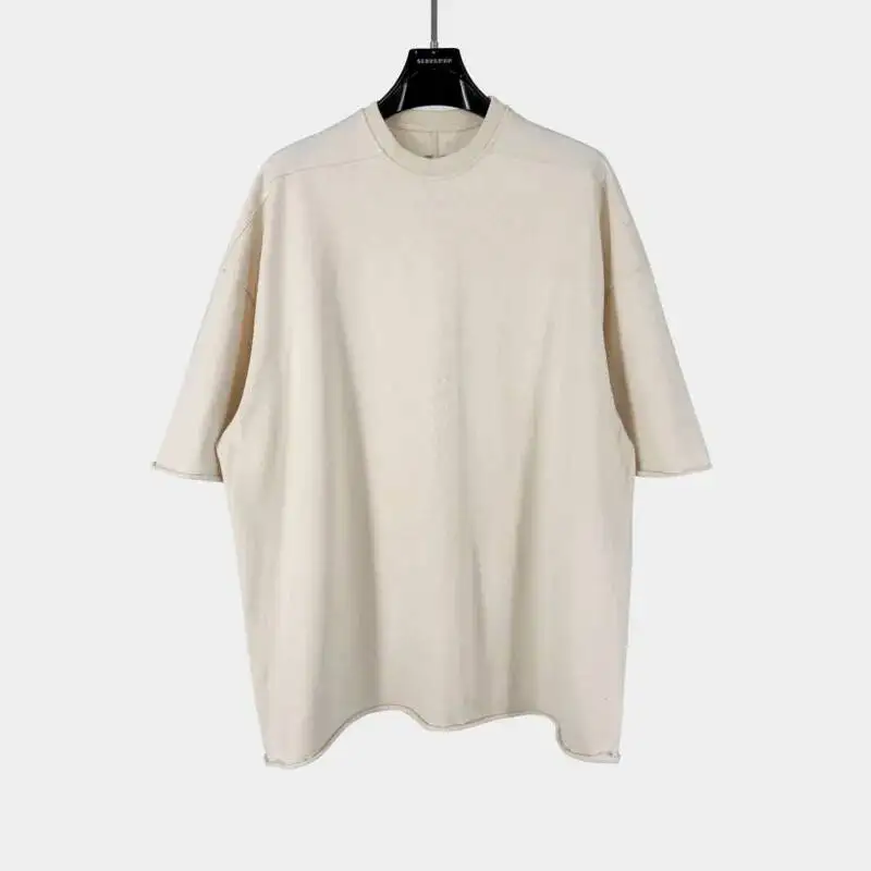 Curled Edge Pure Cotton Loose Top Men's Fashion Round Neck Loose Short Sleeve T Shirt 2026 Spring New 2PZ9D
