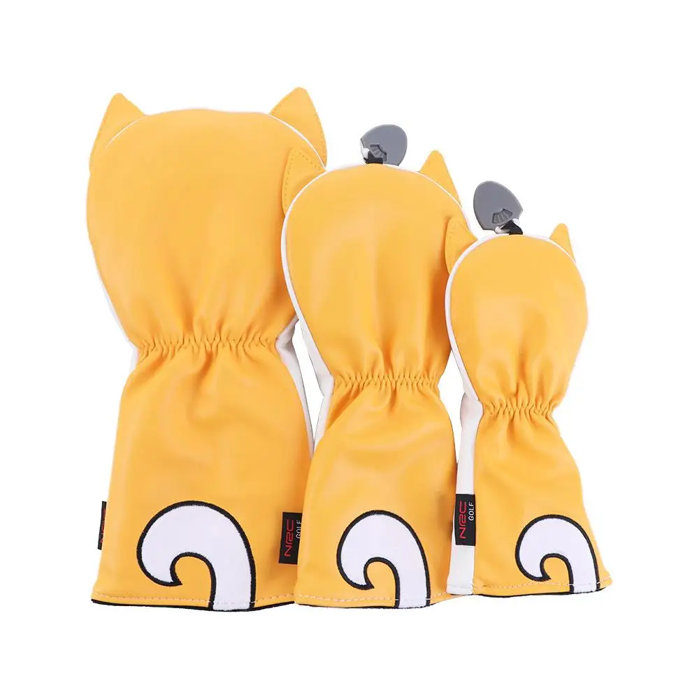

PU Leather Protector Dog Cartoon Animal Wood Headcover Golf Club Headcovers Golf Club Headcover Golf Wood Head Covers