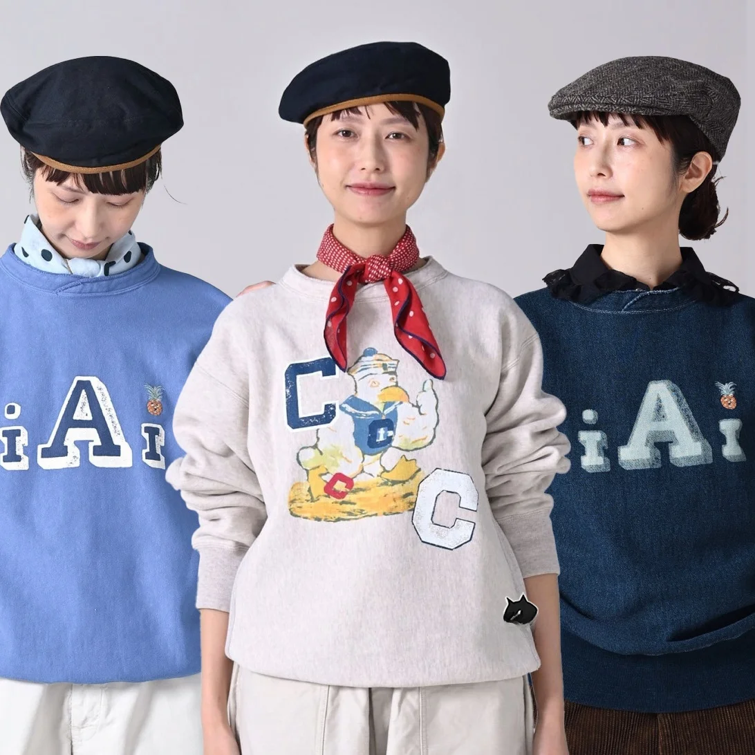 

Nya Japanese Sle 45R Воротник Горизонтальный Шелковый Боковой Лоскутный Сосновая Вышивка Круглый Ne Толстовка Женская Faion