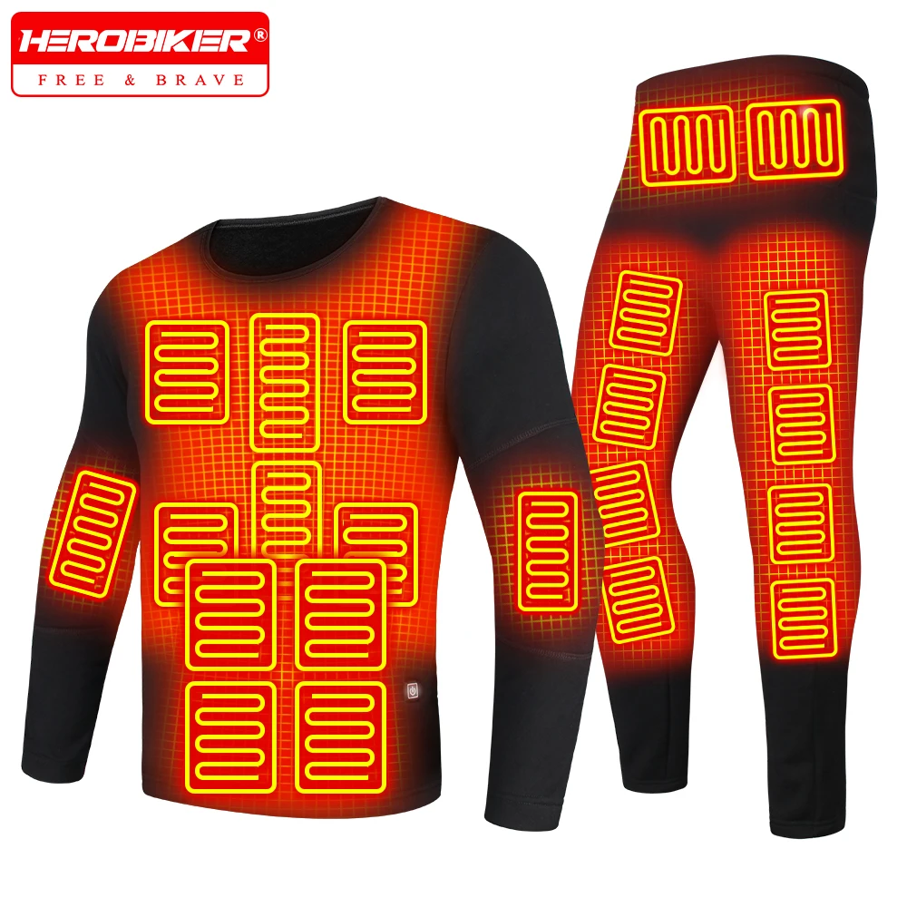 الشتاء ملابس اخلية حرارية 28 مناطق ساخنة الملابس الداخلية النساء الرجال سترة التدفئة الصوف الحرارية الشتاء التزلج الملابس الداخلية سترة التدفئة