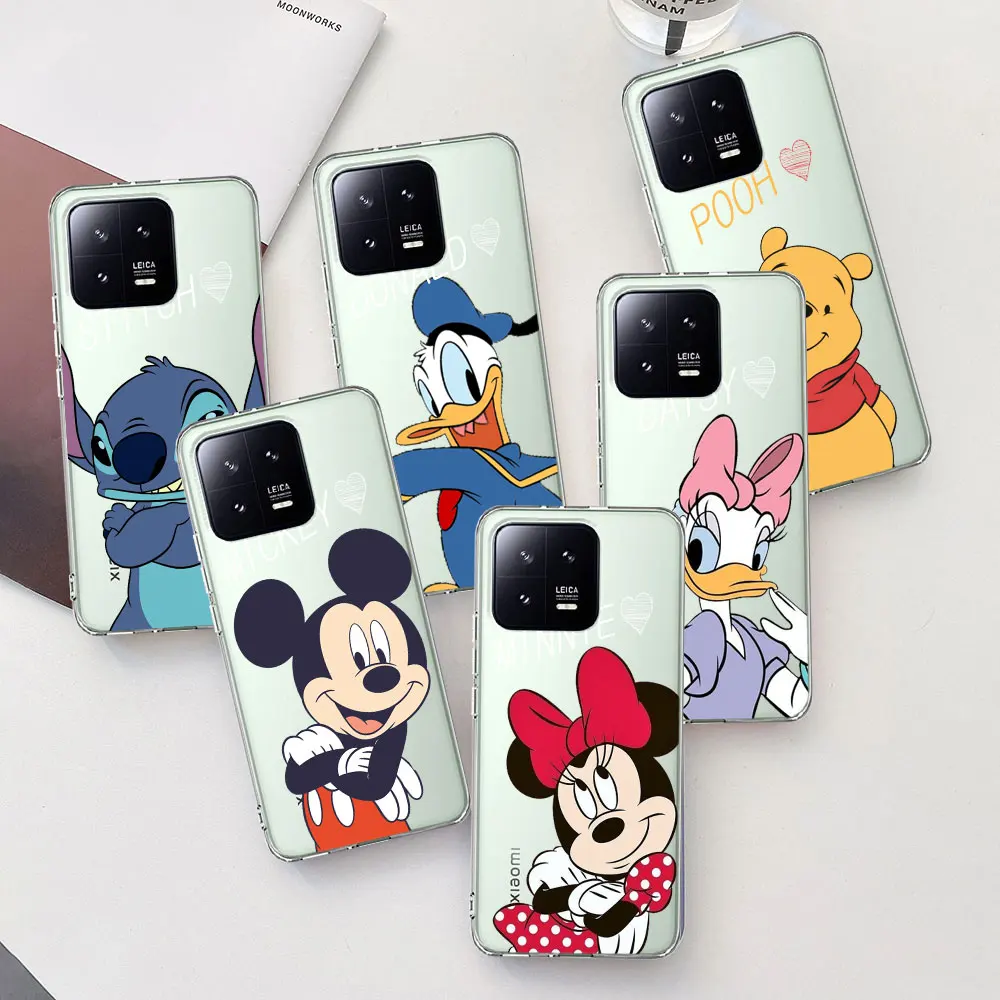 Disney Mickey Minnie Pooh Case for Xiaomi Mi 9T 11T 11 10T 12 12X 12T Pro A2 13 9 CC9 A3 CC9E 10 11i 8 Lite TPU Soft Phone Cover