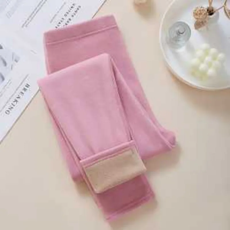 ワンピース シェルパ サーマルパンツ 厚手 秋冬 レギンス スリムフィット ドイツベルベット 秋