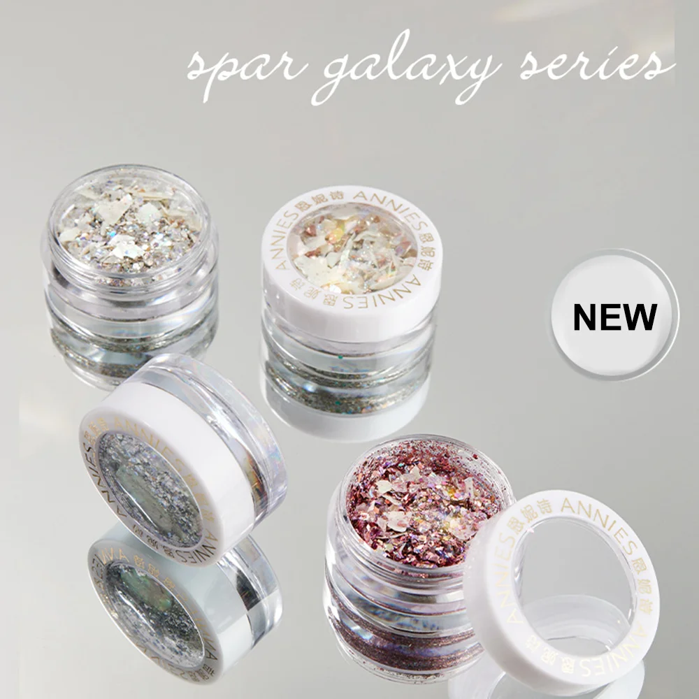 ผงแวววาวเล็บคริสตัลกาแล็กซี่ 4 สีสําหรับเล็บ - การตกแต่งเม็ดสีประกายกระจกสําหรับเจลยูวีและเล็บอะคริลิก, ไอเดีย