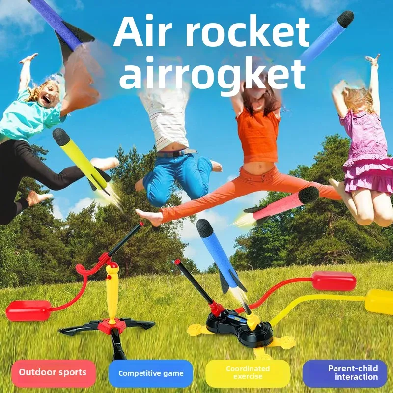 لعبة قاذفة الصواريخ التي تعمل بالقدم للأطفال في الهواء الطلق، لعبة كشك من القطن الإسفنجي EVA للأطفال، إطلاق Skyward الممتع والمثير