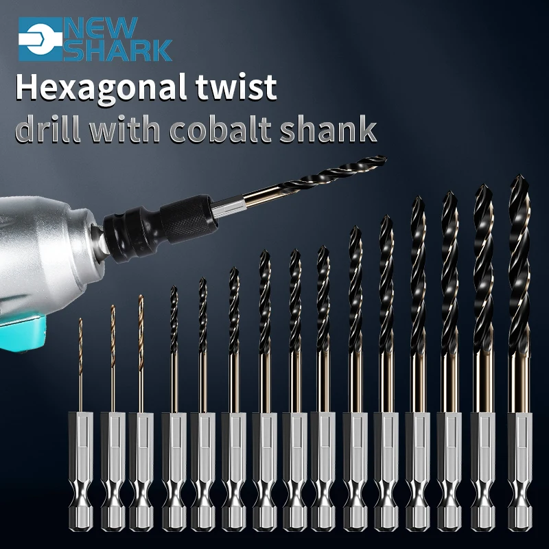 

Auger Cobalt Hss Drill Bit Set Hex Shank Metal Drill Bits for Wood Multifunction Professional Hard Steel Carbide Drills Punch