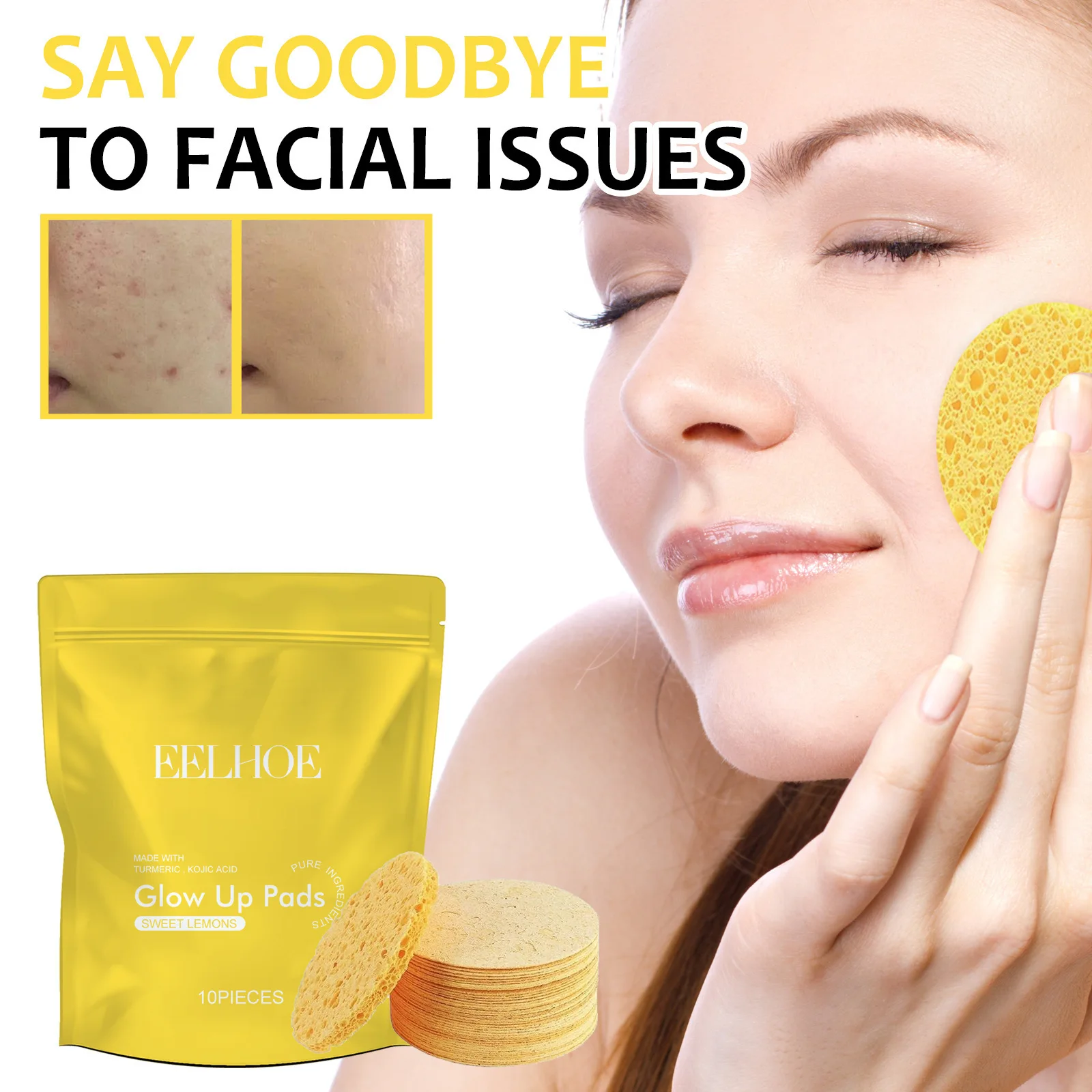 10 Uds. Esponja limpiadora comprimida para limpieza Facial, esponja suave para limpieza Facial comprimida, Spa, exfoliante, cuidado Facial