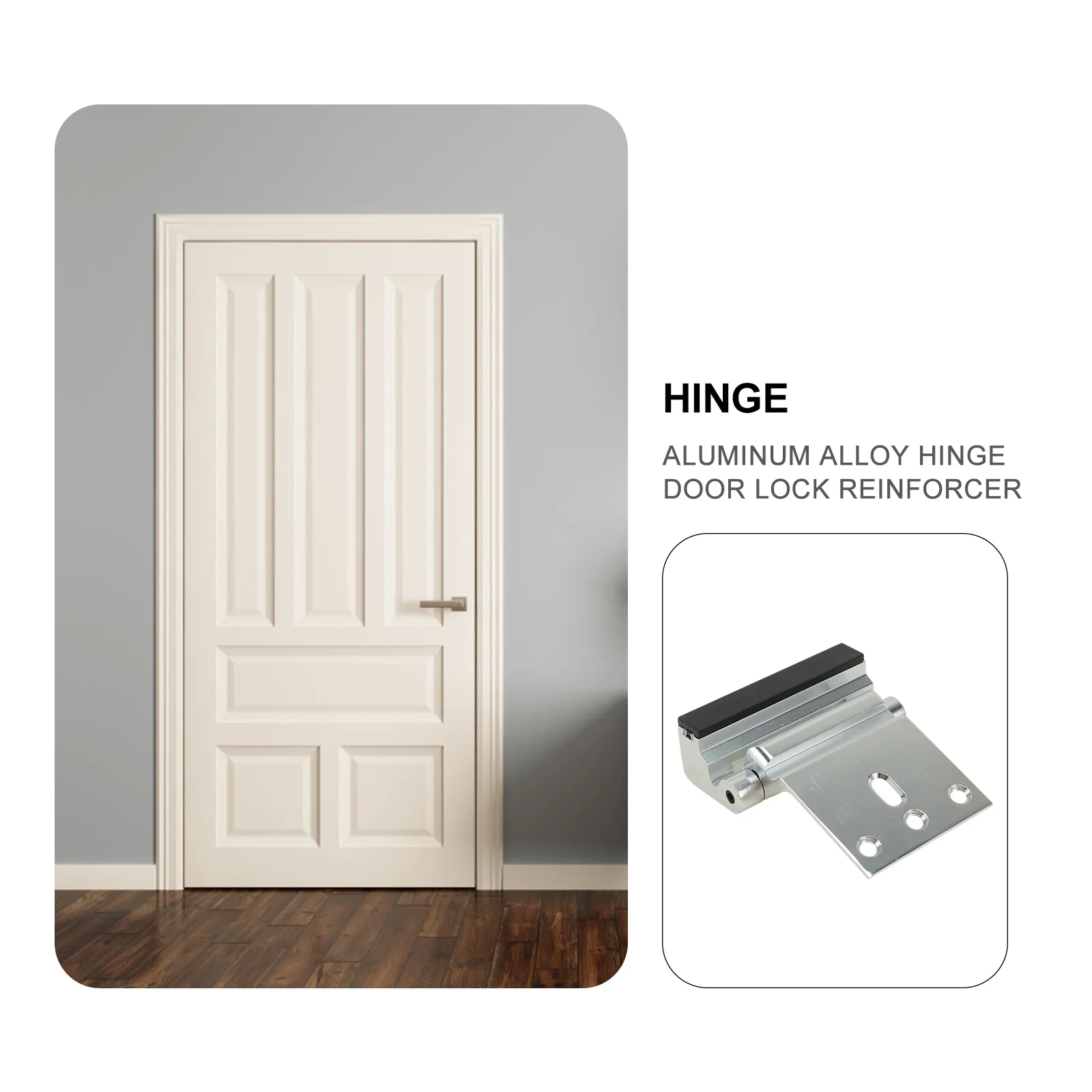 

1Pcs Door Lock Reinforcer Aluminum Alloy Strong Load Bearing Home Door Hinge Practical Lock Accessory Aluminum Alloy Hinges