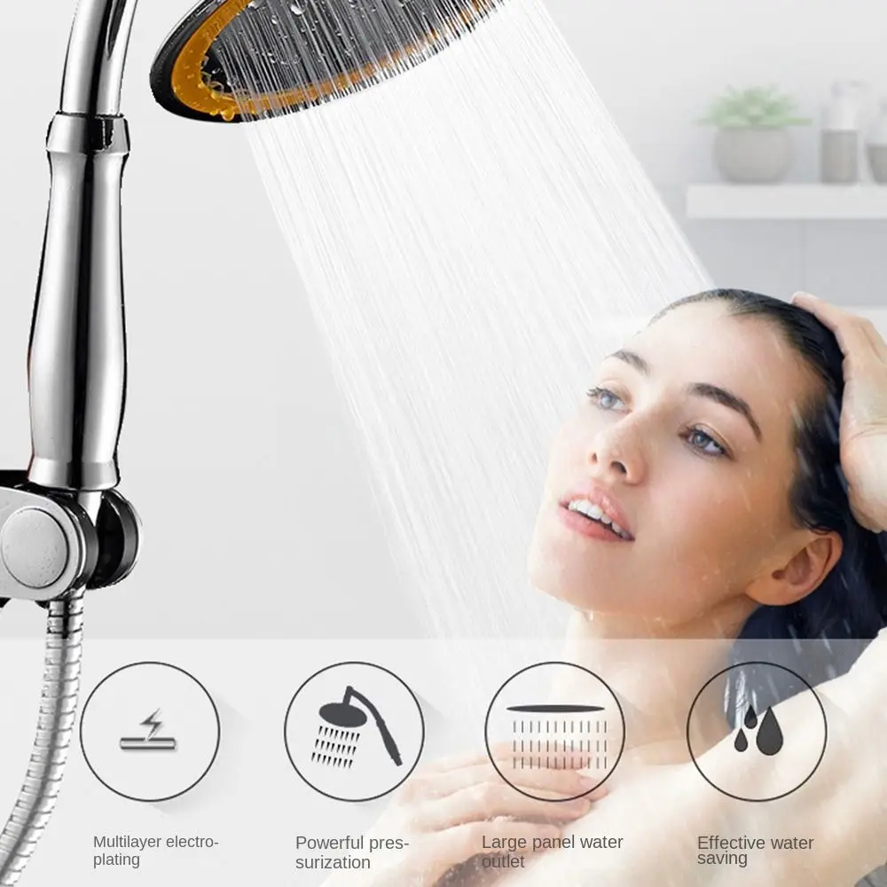 4/6 Inch Shower Head Adjustable Round Shape Water-saving Sprinkler High Pressure Handheld Shower Spray Nozzle