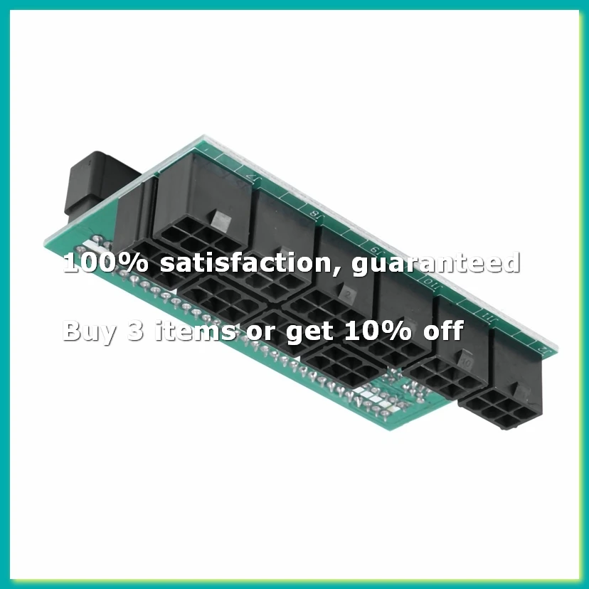 Breakout Board 1600W for ETH ZEC Mining Server Power Supply Adapter GPU PSU 10x6Pin Hub for BTC Mining-DTA9