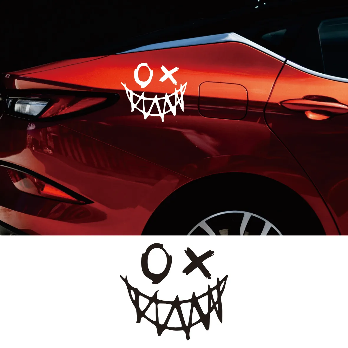 Os Eye Demon Lachend Gezicht Auto Stickers Voor Raam Achter Winshield Waterdichte Vinyl Stickers Auto Kofferbak Hele Lichaam Decoratie