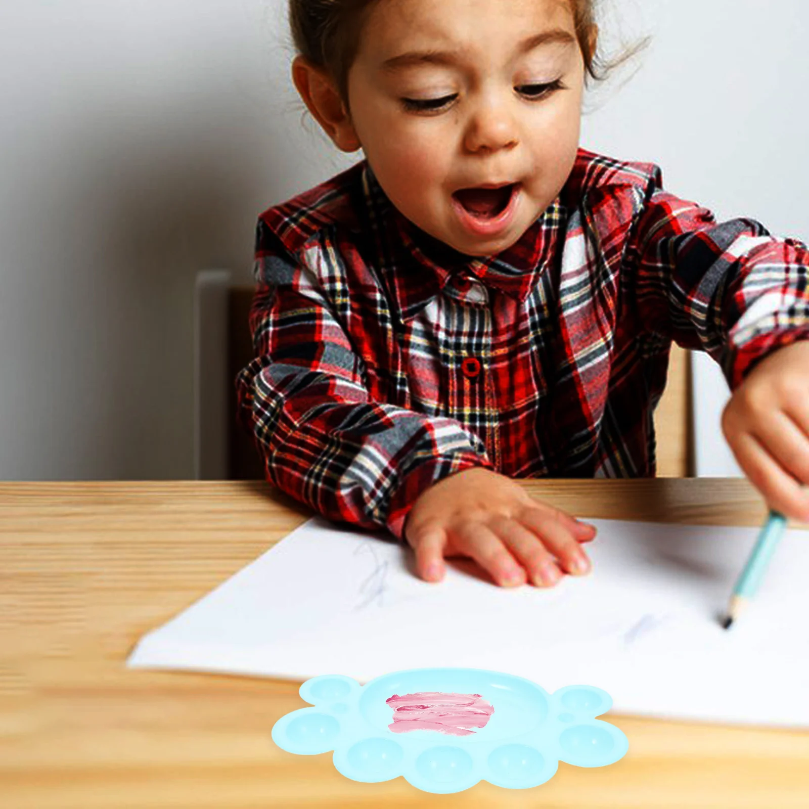 

10Pcs Portable Reusable Foot Shaped Paint Palette for Kids Artists Watercolor Mixing Reusable Paint Palette Painting Tray