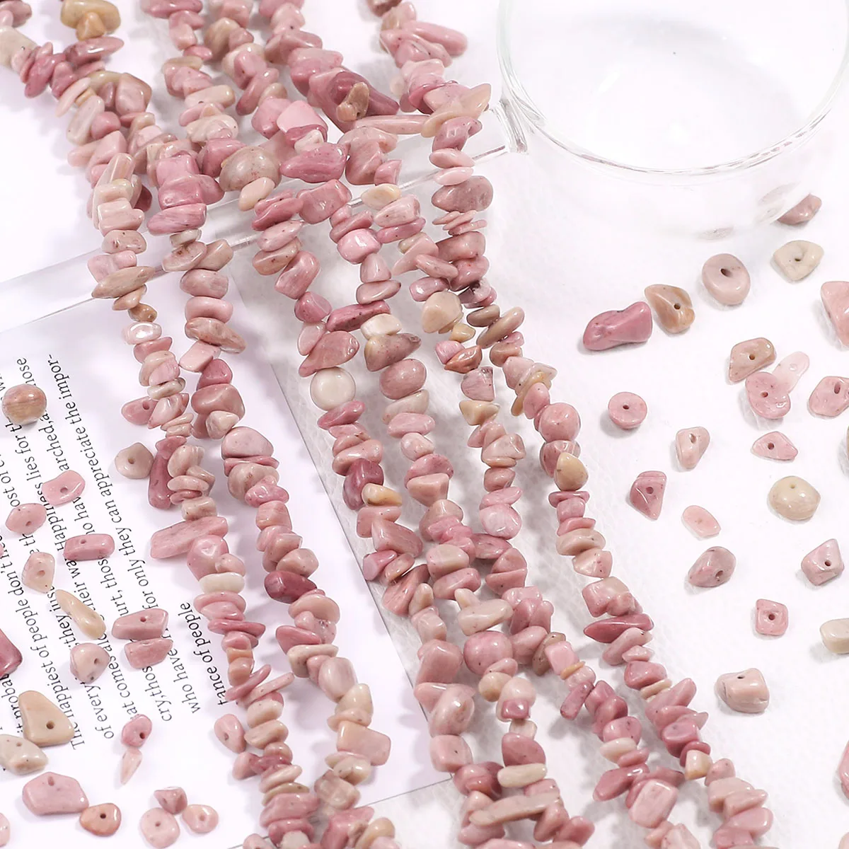 5-8mm Blauer Sandstein Unregelmäßiger Natürlicher Crushed Stone Bead Spacer Lose Perlen Für Schmuck Machen Armband DIY Ohrringe Zubehör