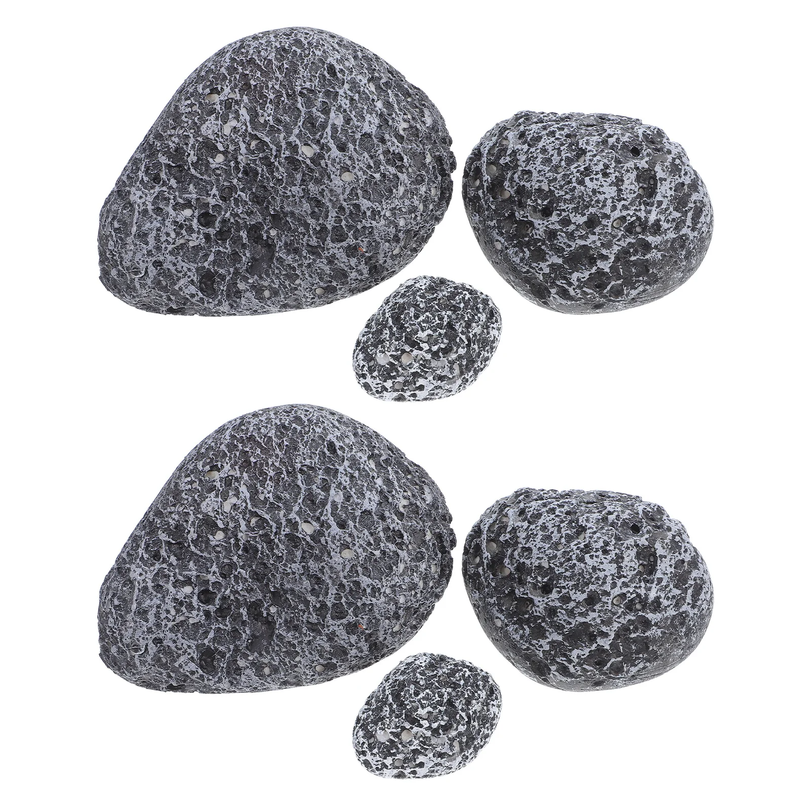 Pierres artificielles décoratives réalistes, 6 pièces, fausses pierres pour artisanat, bricolage, Simulation de pierre de jardin, Terrarium, plantes d'aquarium