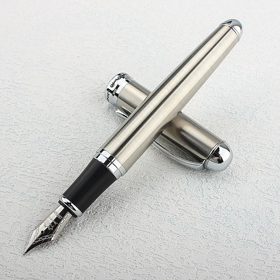 Jinhao X750 Classic Style Silver Clip Metal Fountain Pen 0.5mm Nib Steel Ink Pens for Gift Office Supplies School Supplies