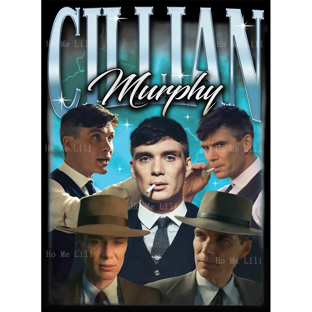 Retro Cillian Murphy Retro Design Vintage Poster Canvas Wall Art Print Artwork For Livingroom Bedroom Decor